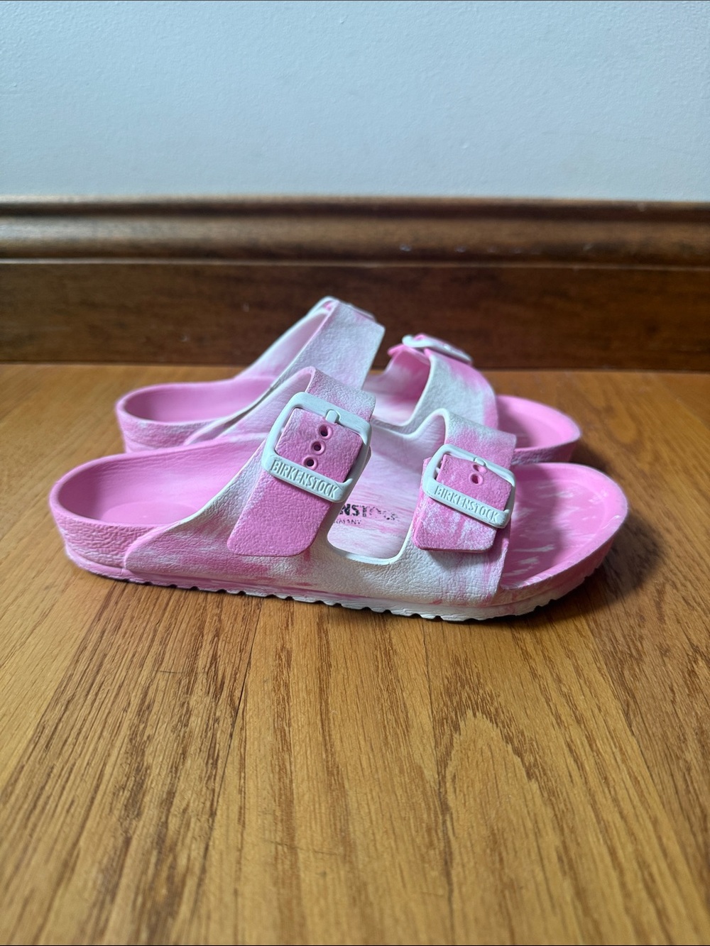 Birkenstock Arizona Eva Kid's Sandals Pink Tie Dye EU 33 Kids 2-2.5 - Picture 3 of 14